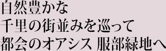 自然豊かな千里の街並みを巡って都会のオアシス 服部緑地へ